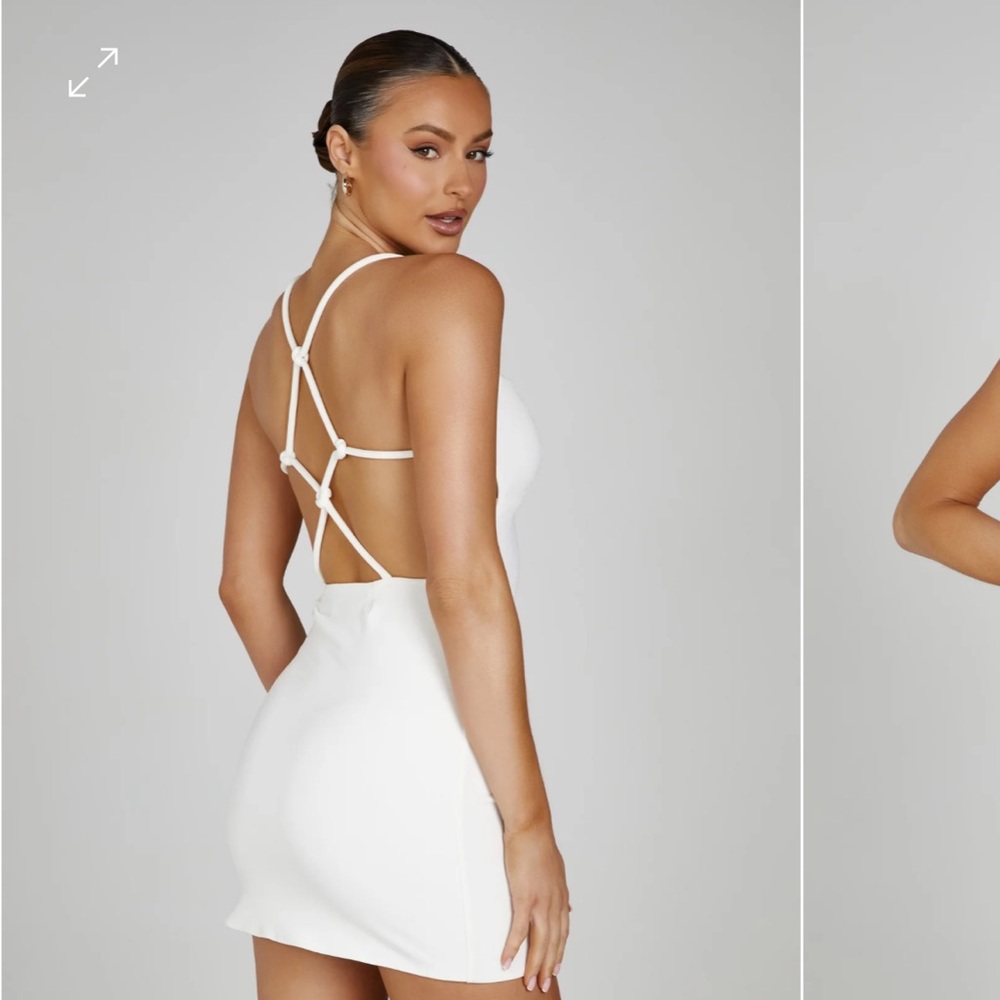 Meshki White Strappy Mini Dress